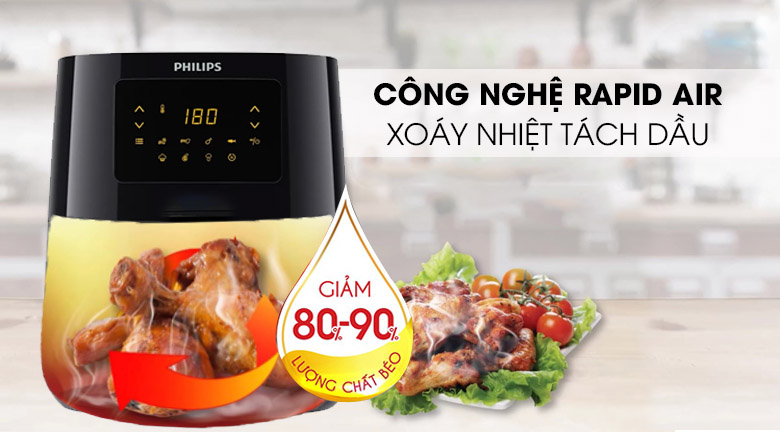 Tìm hiểu về công nghệ rapid air trong nồi chiên không dầu