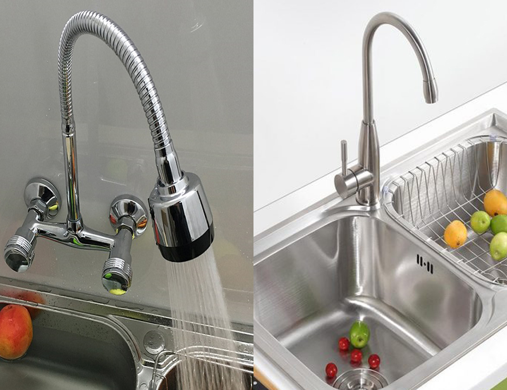 Nên chọn vòi rửa bát gắn tường hay vòi rửa bát gắn chậu cho gia đình?