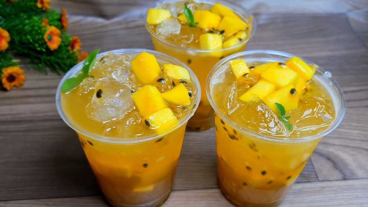 Cách làm trà xoài chanh leo giải nhiệt ngày hè