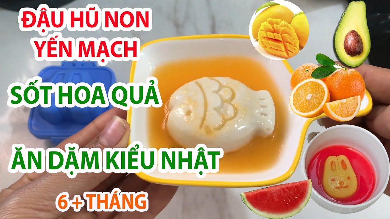 Cách làm đậu hũ non yến mạch cho bé
