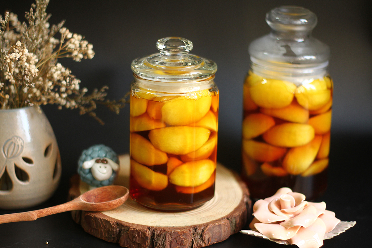 Cách làm đào ngâm đường phèn tại nhà cực dễ