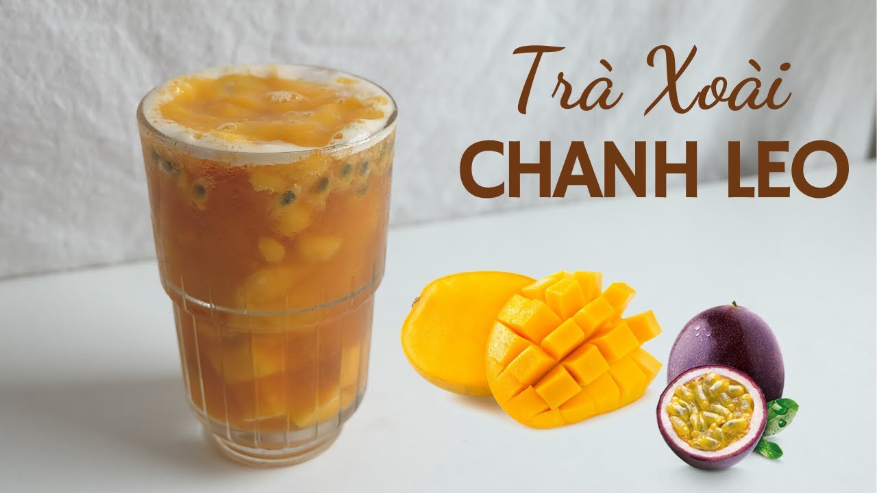 Công thức trà xoài chanh dây hạt chia giải nhiệt mùa hè