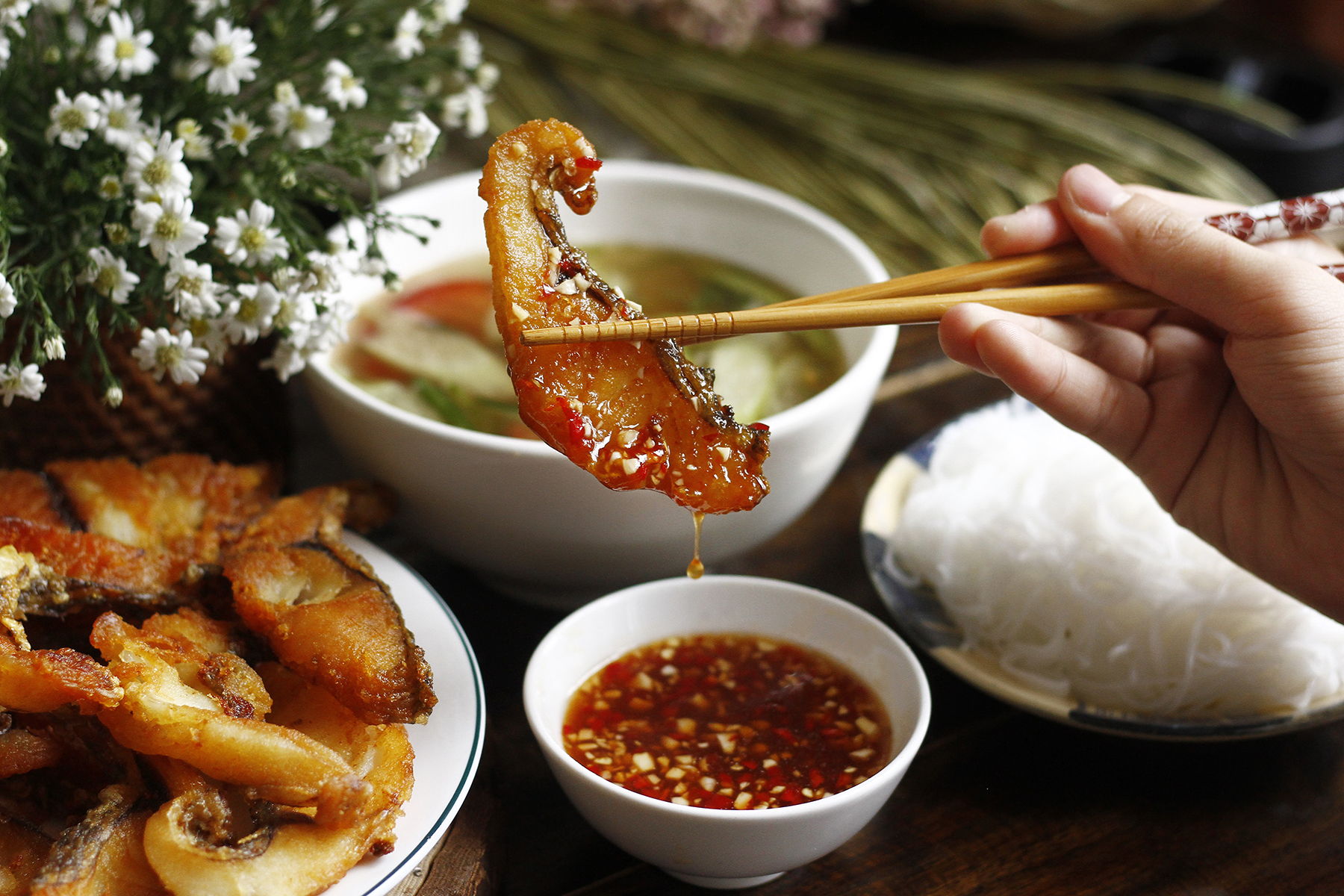 Cách nấu bún cá không bị tanh