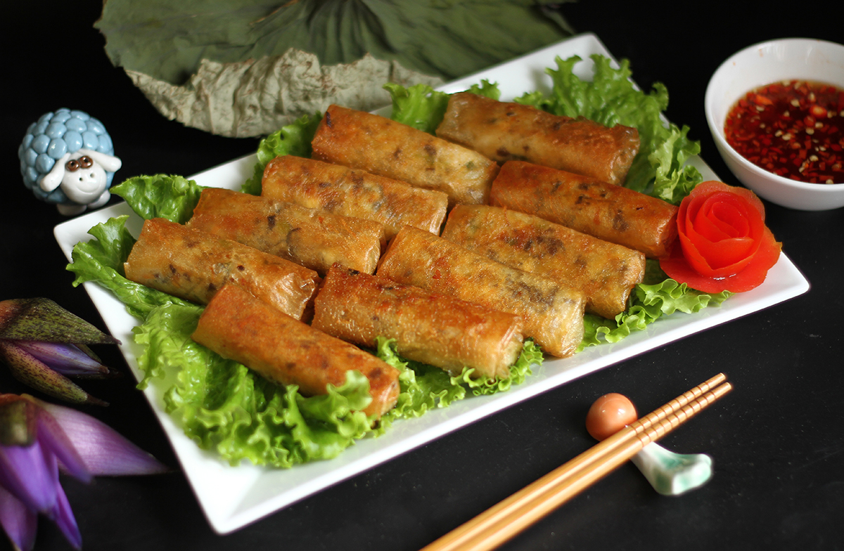Cách làm chả giò chay đơn giản mùa Vu Lan