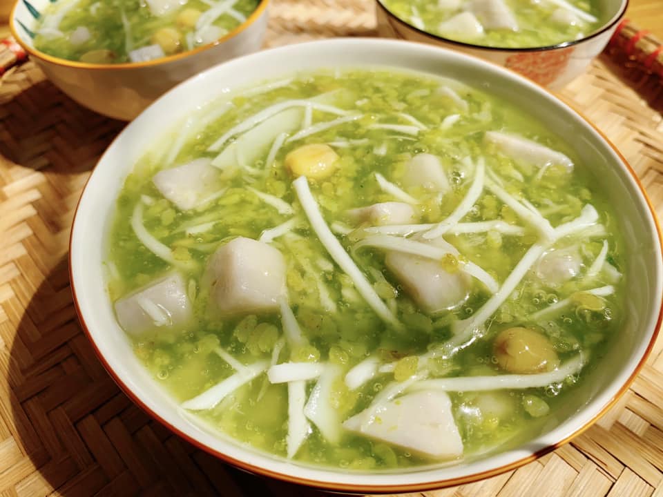Cách nấu chè cốm dừa khoai môn hạt sen thơm ngọt thu Hà Nội