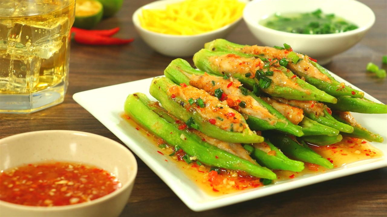 Cách làm đậu bắp nhồi thịt bằng nồi chiên không dầu thơm ngon, tốt cho sức khỏe