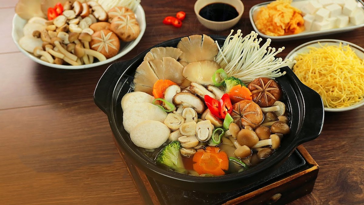 Cách nấu lẩu nấm chay ngon