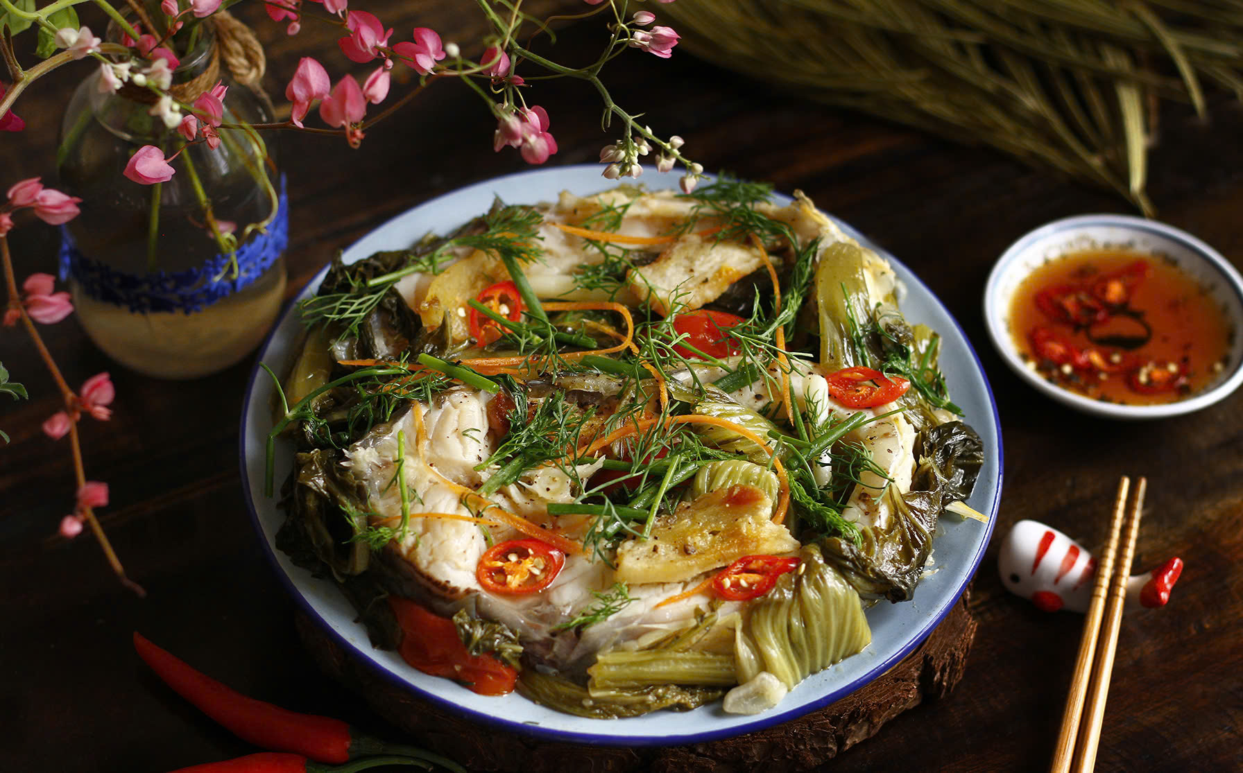 Cách làm cá chép om dưa ấm bụng ngày đông